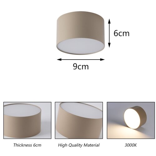 Brilagi LED Spoljno plafonsko svetlo FORIS LED/9W/230V prečnik 9 cm bež IP44 Slike