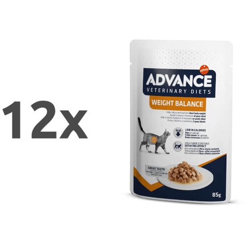 Advance veterinarska dieta Weight Balance Cat - svinjina, pi&amp;scaron;čanec - 85 g 12 x 85 g Slike