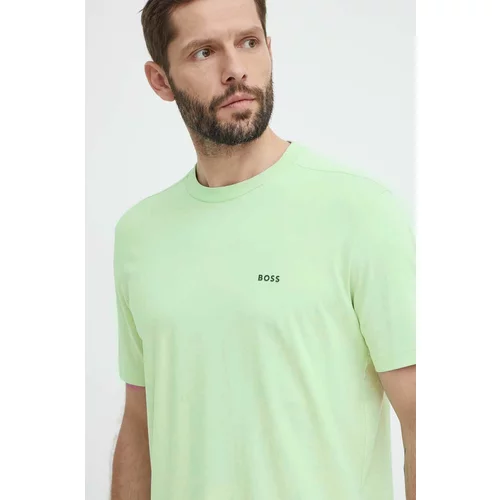 BOSS Green Majica kratkih rukava za muškarce, boja: zelena, s tiskom