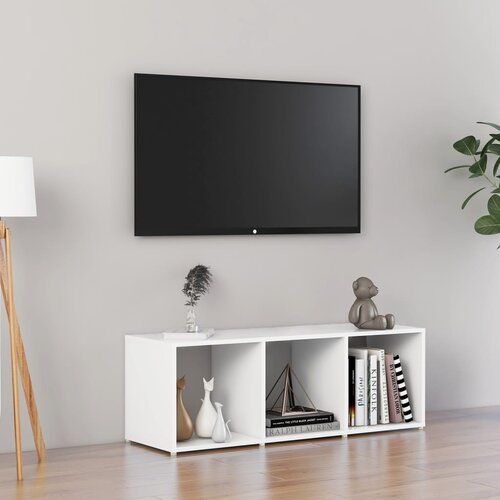 TV ormarić bijeli 107 x 35 x 37 cm od konstruiranog drva Cene