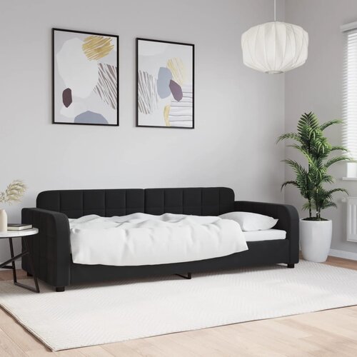 VidaXL Raztegljiva postelja črna 80x200 cm žamet Slike