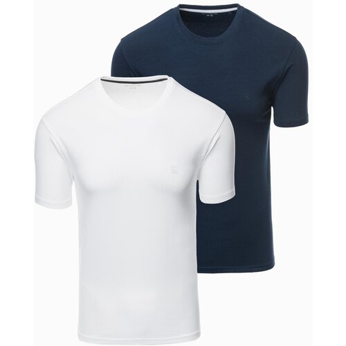 Ombre Set of men's t-shirts with round neckline Slike