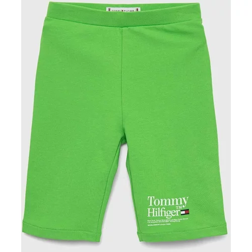 Tommy Hilfiger Dječje kratke hlače Boja: zelena, glatki materijal