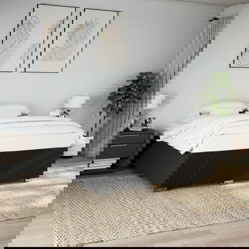 vidaXL Okvir za krevet bez madraca crni 200x200 cm od tkanine Cijene