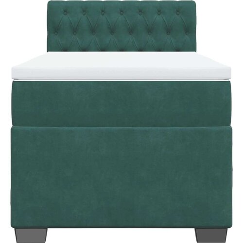 VidaXL box spring krevet s madracem tamnozeleni 80 x 200 cm bar&amp;scaron;unasti Slike