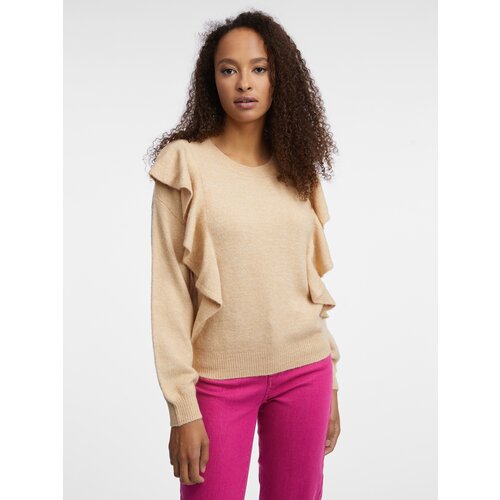 Orsay Beige women's sweater with ruffles - Women Cijene