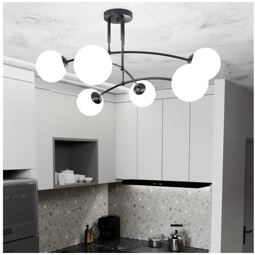  Luster na &scaron;tapu PREGOS 6xE14/10W/230V crna/bela Cene