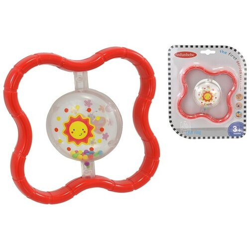 Infunbebe igračka zvečka za bebe prsten crvena Slike