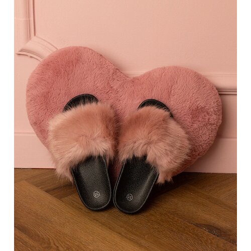 Gemre Pink children's flip-flops with fur Malinka Cene