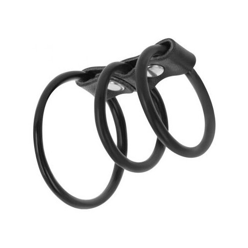 Darkness Erekcijski obroček Triple Leather Cene