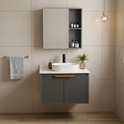 Rea Komplet kopalni&scaron;kega pohi&scaron;tva s pultom Marti 60cm Grey Cene
