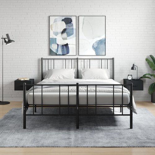 VidaXL Stenska nočna omarica 2 kosa črna 35x35x20 cm Slike