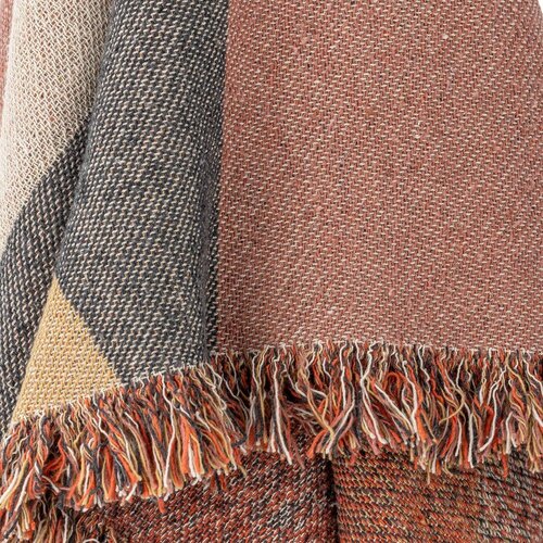 Bloomingville Smeđa deka od recikliranog pamuka 130x160 cm Arni &amp;ndash; Slike