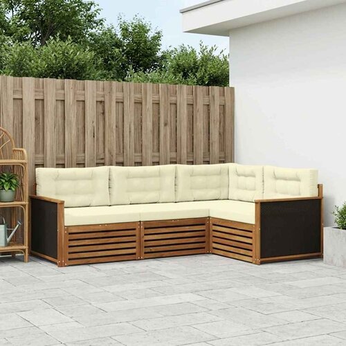  Set vanjskih sofa 4 pcs Prirodna i krem 247,5 x 168,5 x 73 cm Cene