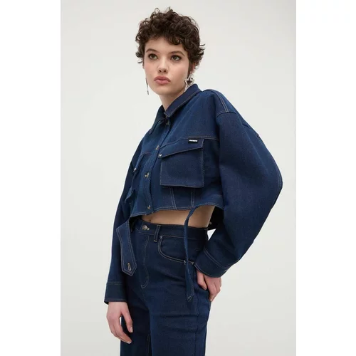 ROTATE Jeans jakna ženska, mornarsko modra barva