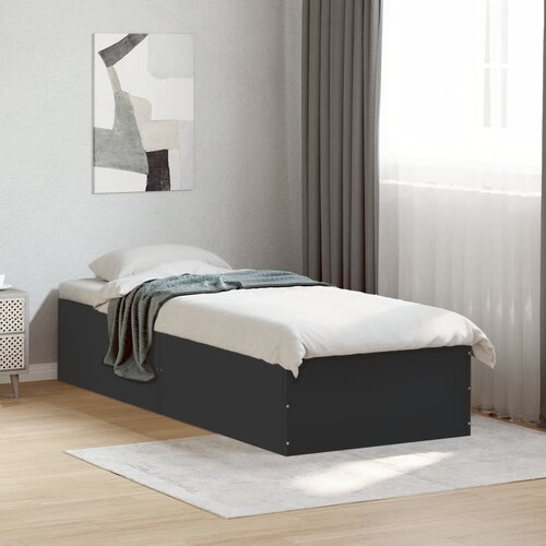  Okvir za krevet crni 75 x 190 cm od konstruiranog drva Cene