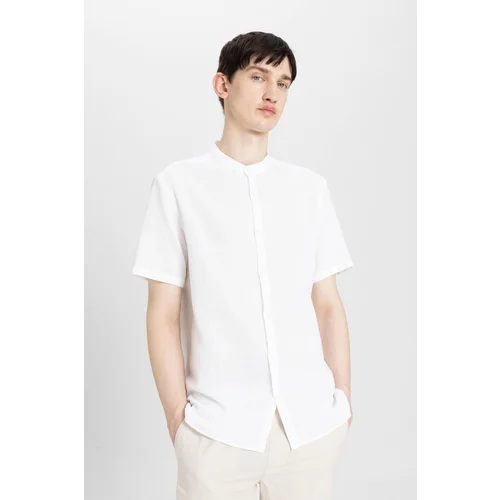 Defacto Regular Fit High Neck Cotton Short Sleeve Shirt