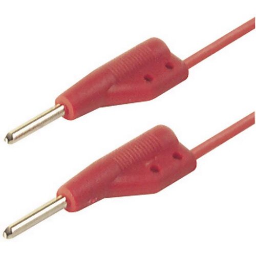 SKS Hirschmann 2 mm test lead\, on both sides stackable plugs\, 25 cm, (20423271) Slike