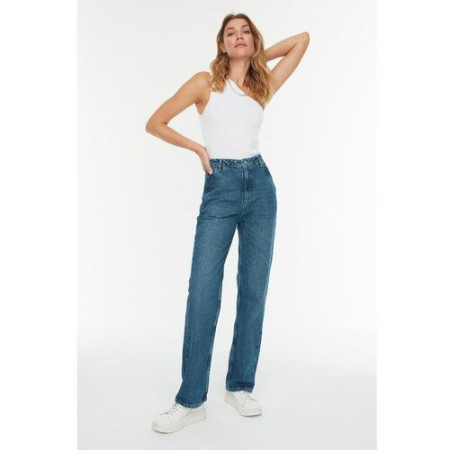 Trendyol Blue High Waist 90's Wide Leg Jeans Slike