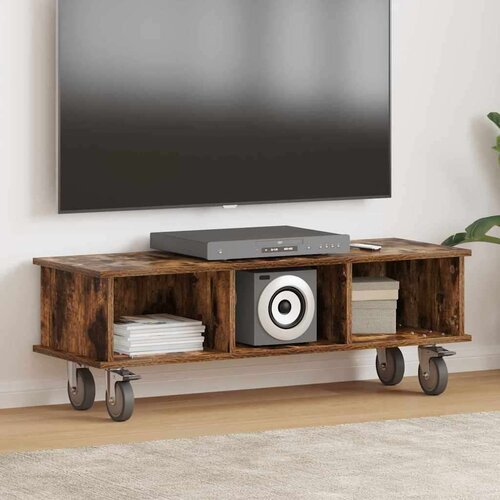 TV stojalo Dimljeni oreh 100 x 35 x 35 cm Konstruiran les, (5000132286) Cene