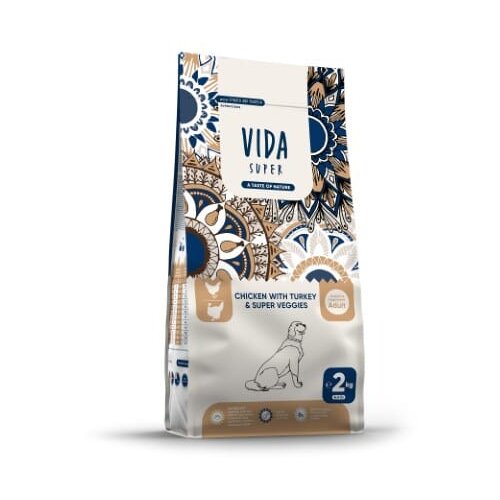 Craftia vida super chicken with turkey &amp;amp; super veggies adult dog medium &amp;amp; large breed - 2 kg Slike