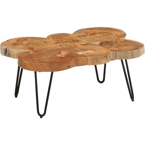 The Living Store Klubska mizica 36 cm 6 debel trden akacijev les - Klubska Mizica, (21574233) Cene