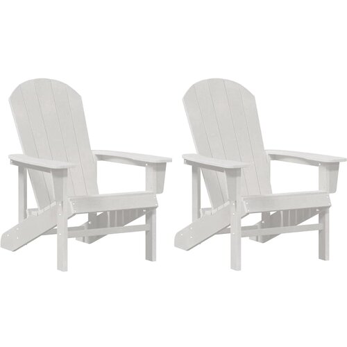  Vrtna stolica 2 pcs Bijelo 82 x 74 x 92 cm Polietilen Slike