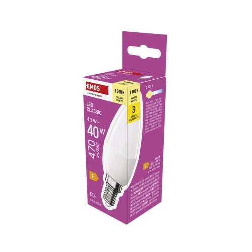  LED žarnica Classic Candle / E14 / 4,2 W (40 W) / 470 lm / Toplo bel Cene