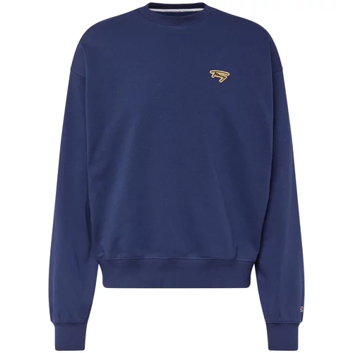 Tommy Jeans Sweater majica morsko plava / zlatna / crna