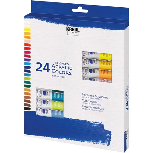  Set akrilnih boja El Greco 24 x 12 ml   (akrilne boje KREUL) Cijene