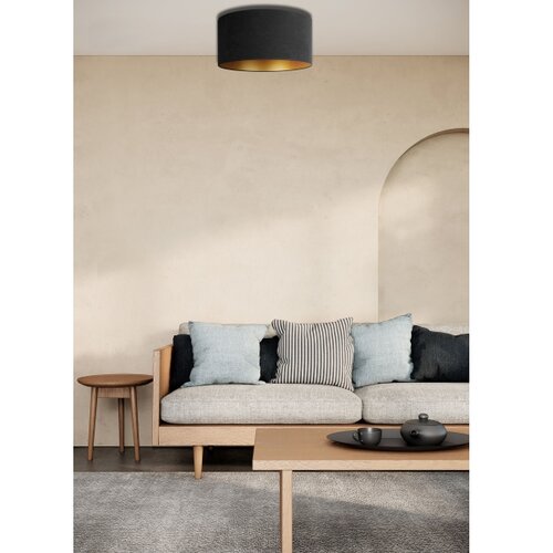  duolla - plafonsko svetlo roller 1xE27/15W/230V, prečnik 40 cm, crno/zlatno Slike