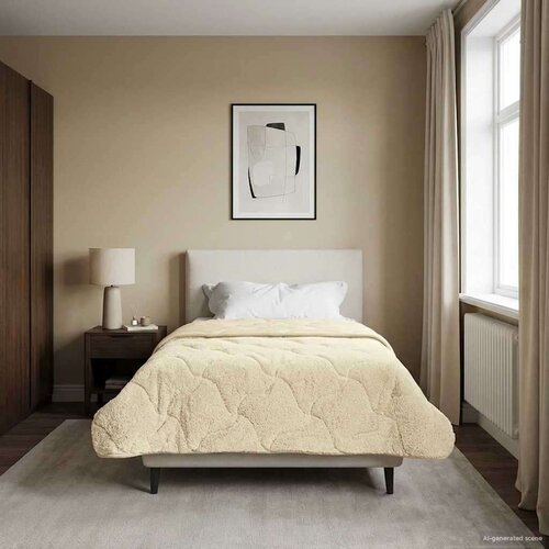  Ljetni pokrivač Krema 155 x 220 cm Mikrofibra i teddy flis Slike
