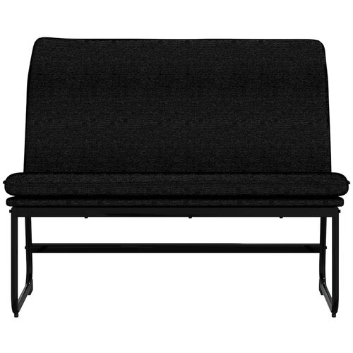  Klupa crna 100 x 75 x 76 cm od tkanine Slike