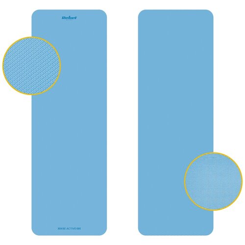 Rebel ACTIVE Strunjača prostirka za jogu, pilates i fitnes 183x61cm debljina 4mm TPE plava RBA-3157-BL Slike