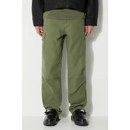 Filson Pamučne hlače Field Cargo Pants boja: zelena, cargo kroj, FMPAN0016