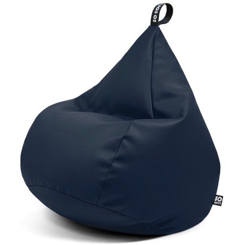 So Soft? Temno modra vreča za sedenje iz umetnega usnja Drop XL &amp;ndash; Slike