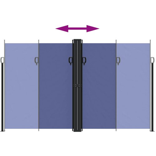  Bočna tenda na uvlačenje plava 200x1000 cm Slike