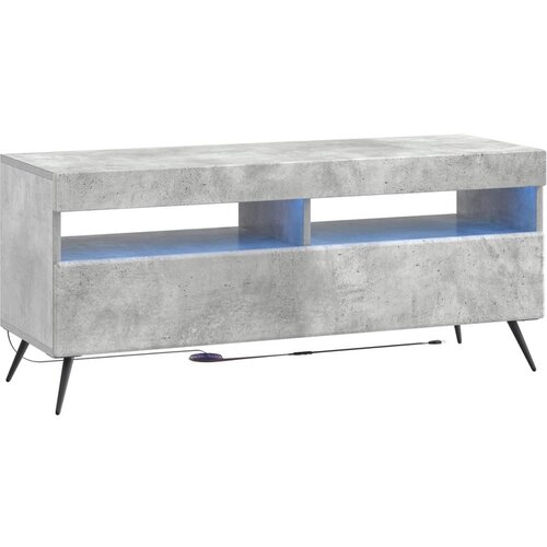 vidaXL LED TV kabinet Betonska siva Konstruirano drvo - Betonska siva Cijene