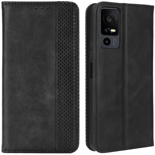INORCO Za TCL 40 XL retro PU usnjena preklopna torbica za telefon, stojalo, denarnica Folio torbica za telefon, (22033228) Slike