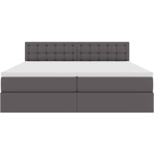  s od storage s madracem Siva 180 x 200 cm Lažna koža Slike