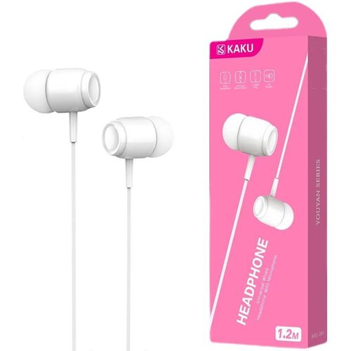 RIFF iKAKU KSC-381 Univerzalne lahke HiFi In-Ear slušalke 3,5 mm z mikrofonom 1,2 m, bele, (21153537) Cene