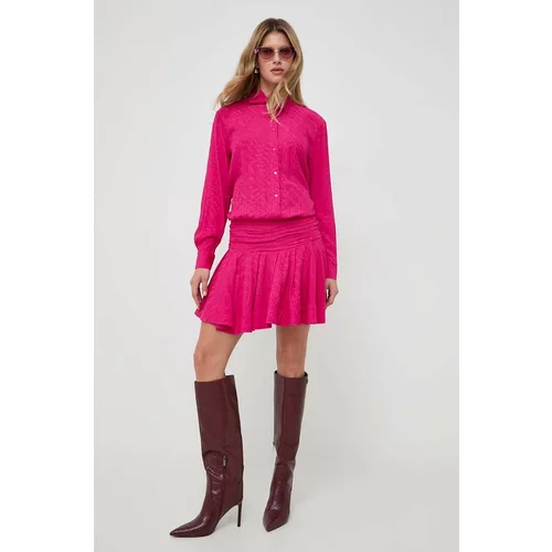 Pinko Haljina s dodatkom svile boja: ljubičasta, mini, oversize