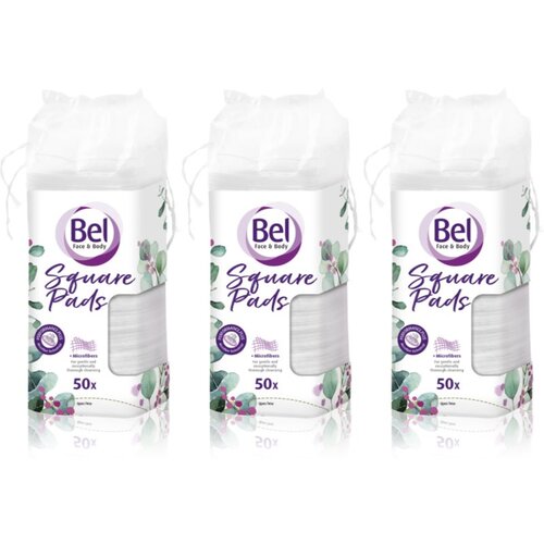 Bel Face & Body Square Pads blazinice za odstranjevanje ličil ugodno pakiranje 3x50 kos Cene