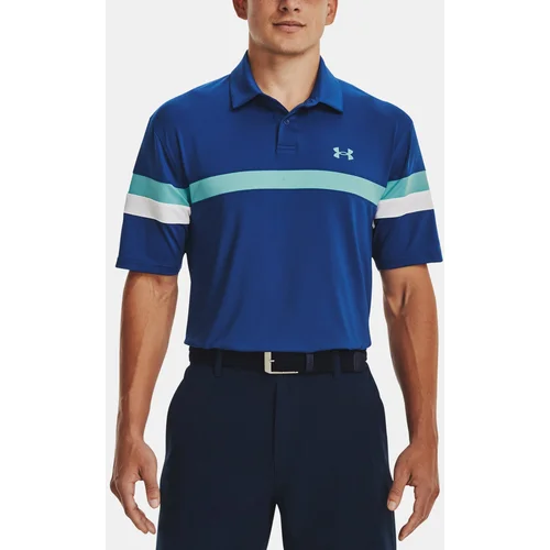 Under Armour T-Shirt UA T2G Color Block Polo-BLU - Men