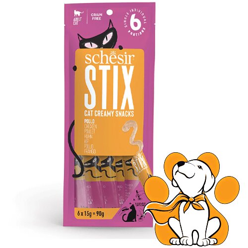 Schesir stix Cat Creamy Snacks Chicken 6x15g, Kremaste Poslastice Sa Piletinom Cene
