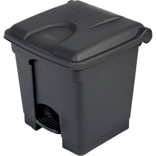 Probbax Ko&amp;scaron; za smeti s pedalom iz recikliranega materiala, antibakterijski, prostornina 30 l, Vx&amp;Scaron;xG 435 x 400 x 410 mm, črne barve Slike