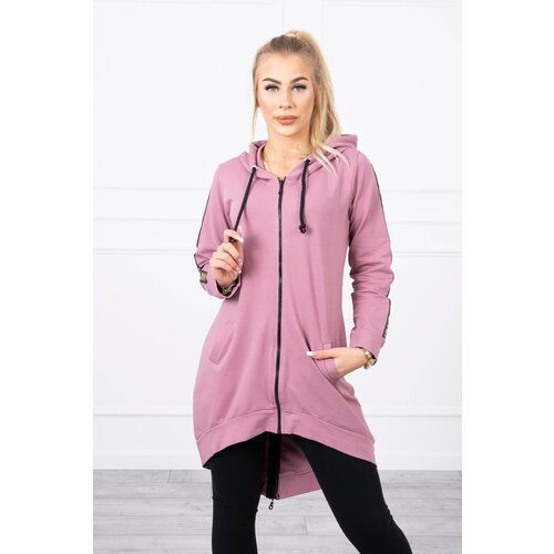 Kesi Sweatshirt with back zip dark pink Slike