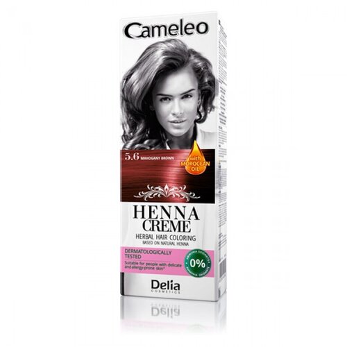 Delia Farba za kosu bez amonijaka, na bazi prirodne kane (Hene) CAMELEO 5.6 - Mahagoni smeđa 75g Slike
