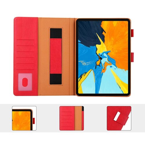 NIKCORP Etui za iPad 9,7&amp;quot; (2016), preklopna torbica iz umetnega usnja s prostorom za kartice in funkcijo stojala, rdeče barve, (5000139277) Slike