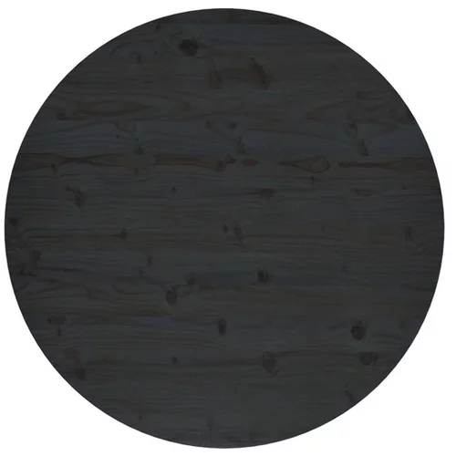  Mizna plošča črna Ø90x2,5 cm trdna borovina